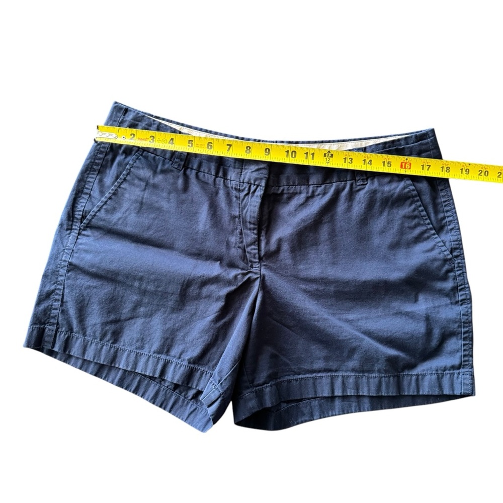 J. Crew Broken In Chino Cotton Shorts Women's Size 12 Navy Blue - Picture 3 of 8